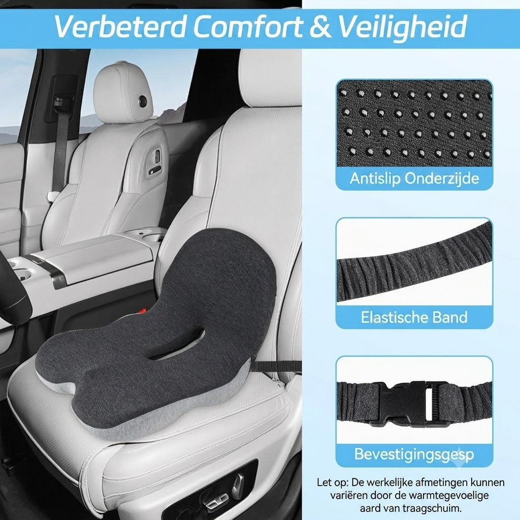 Antislip zitkussen van traagschuim