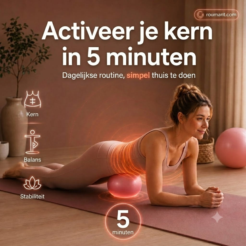 Pilatesbal 15 cm – explosieveilig, honingraat antislip, draagbaar