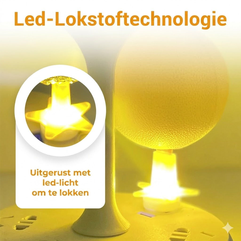 Kleverige Fruitvliegval Bal met Standaard & LED