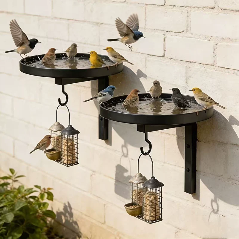 Metalen Vogelbad voor aan de Muur