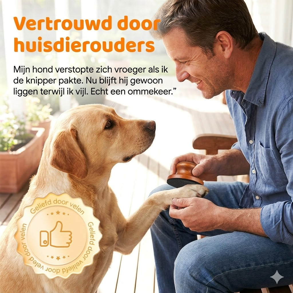 Houten nagelvijl voor huisdieren met vervangbare vijlpads