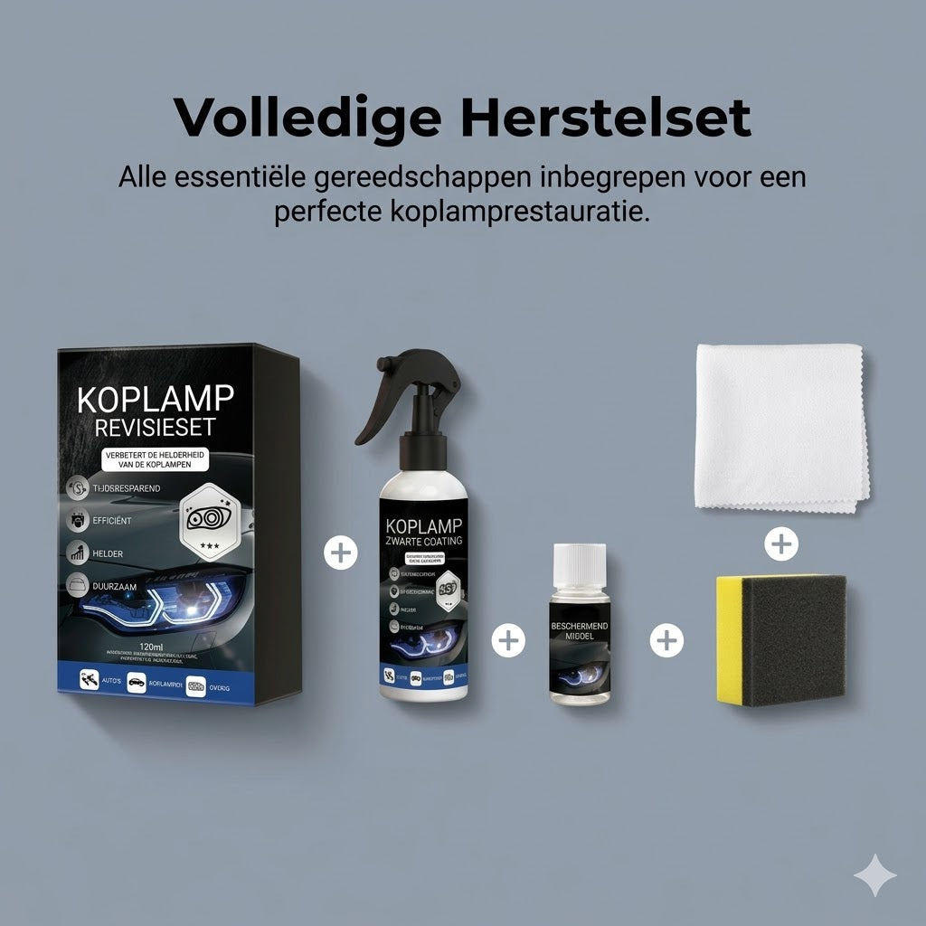 Professionele set voor het opknappen van autokoplampen