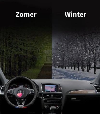 Carbon / Suede Stuurwielhoes