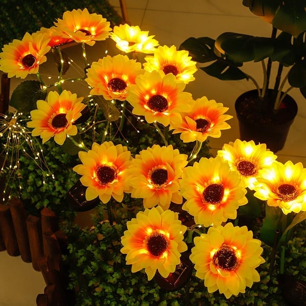 Waterdichte zonne-energie lampen（3 Zonnebloemlampen）