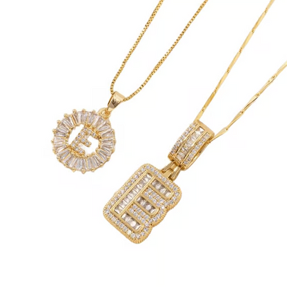 Gouden alfabet hanger ketting