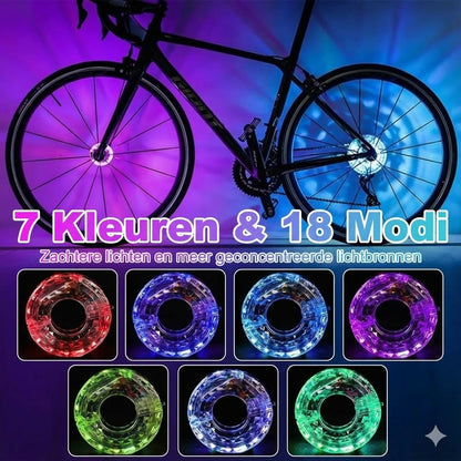 LED wielnaafverlichting voor nachtritten