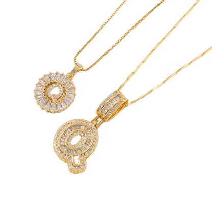 Gouden alfabet hanger ketting