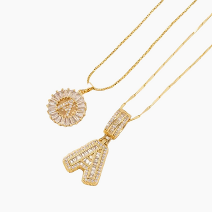 Gouden alfabet hanger ketting