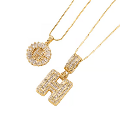 Gouden alfabet hanger ketting