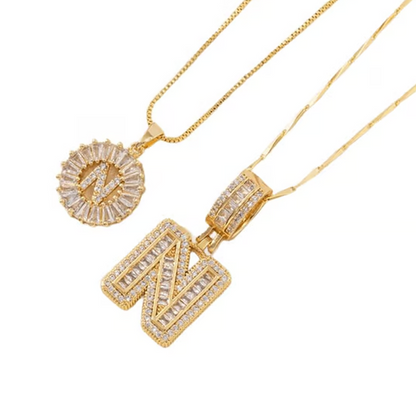 Gouden alfabet hanger ketting