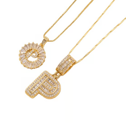 Gouden alfabet hanger ketting