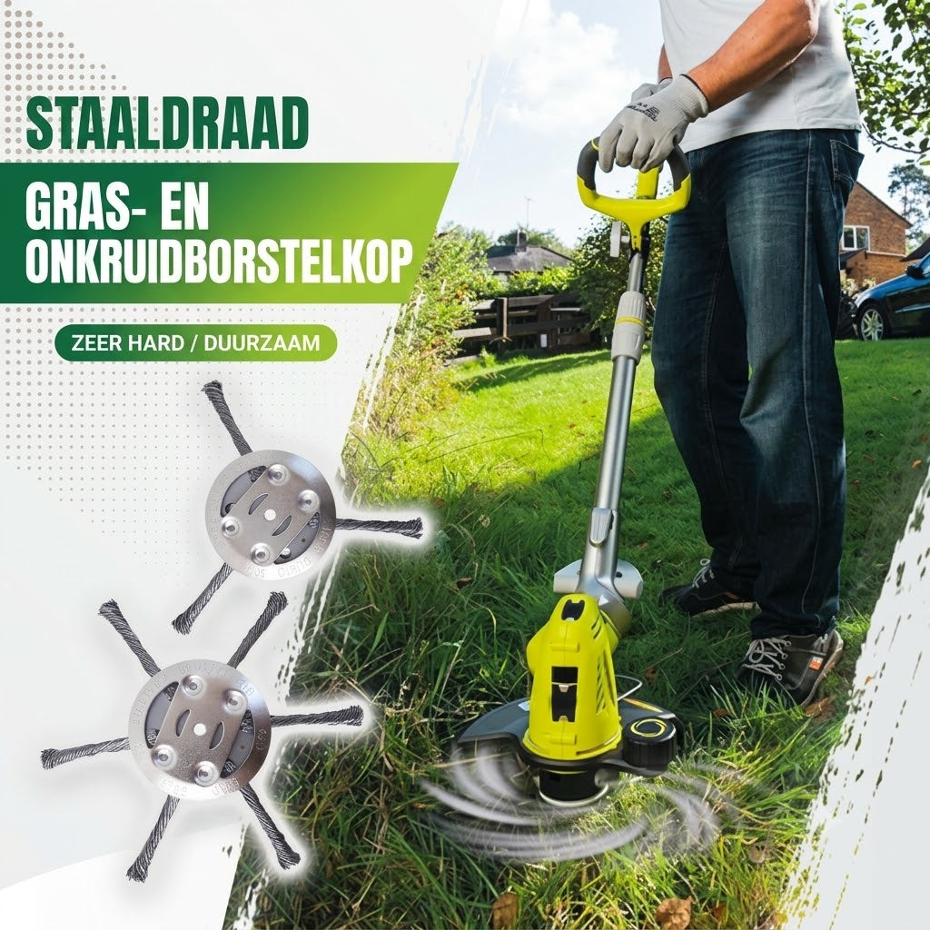 Vervangingskop voor draadtrimmer - grasmaaikop van staaldraad