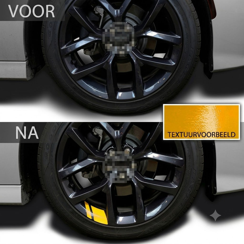 Reflecterende velgstrepen voor autowielen