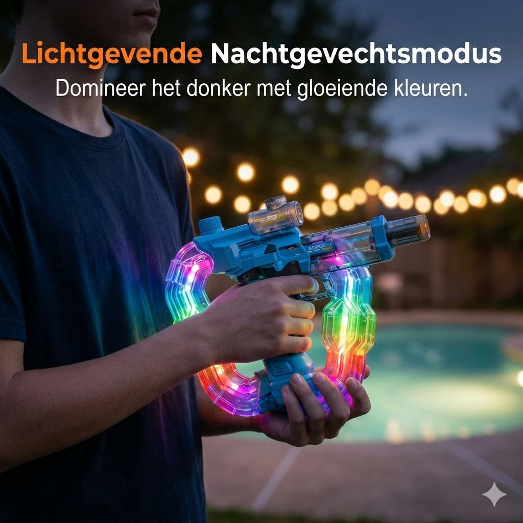 Regenboog oplichtend waterpistool