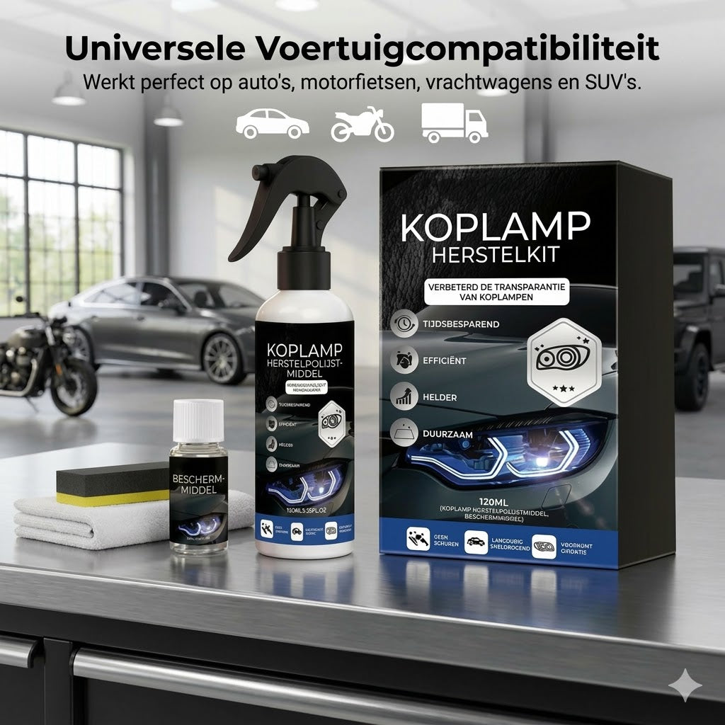Professionele set voor het opknappen van autokoplampen