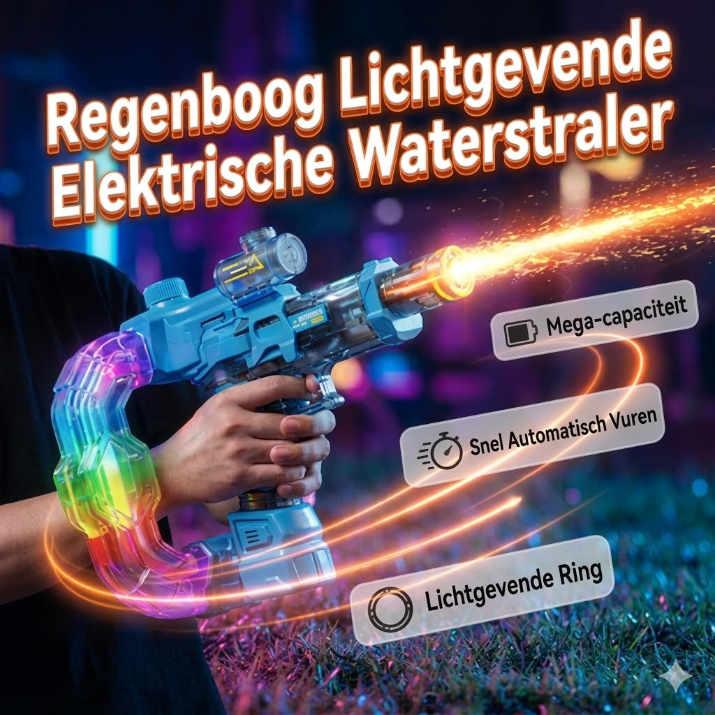 Regenboog oplichtend waterpistool