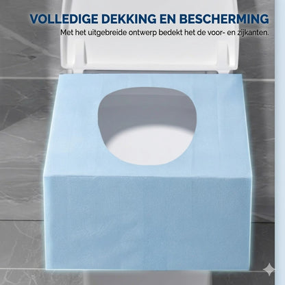 Set wegwerpbare, waterdichte toiletbrilhoezen