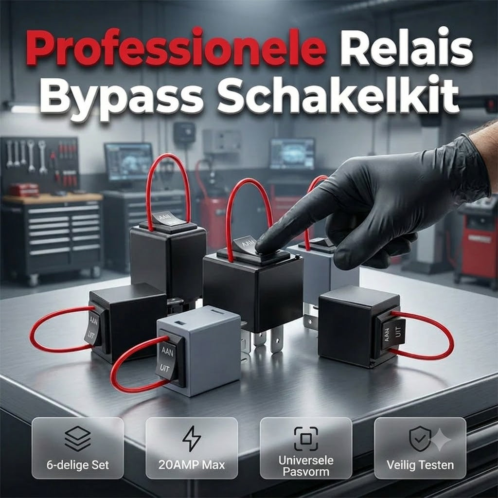 Testset voor autorelais met startkabels