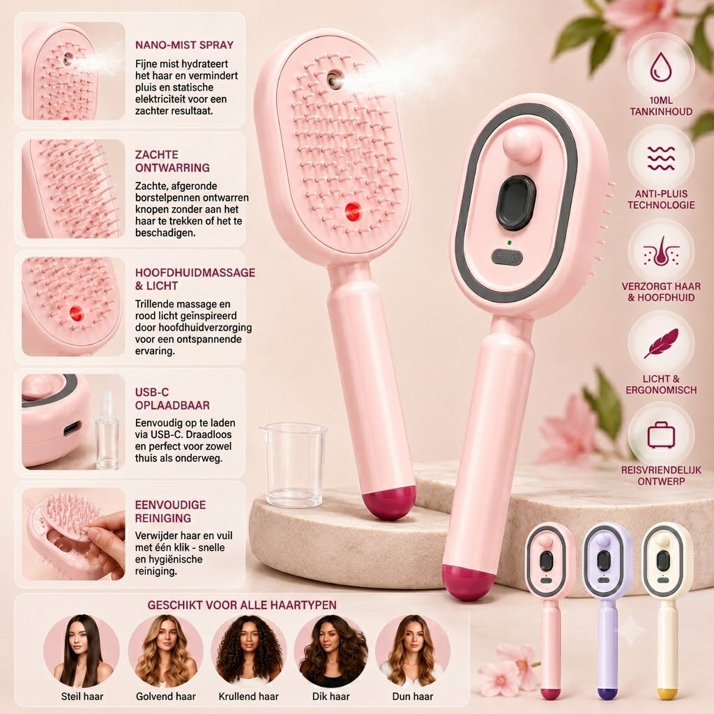 SprayBrush elektrische sprayborstel met nano mist