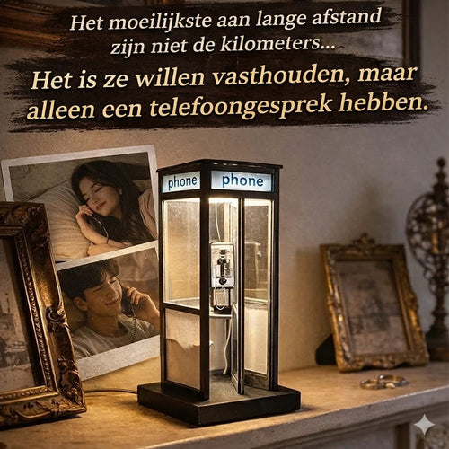 Retro telefooncel lamp