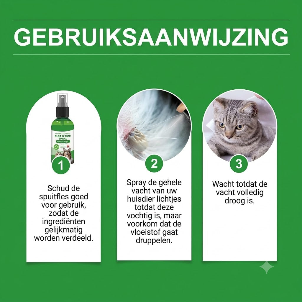 Natuurlijke Vlooi- en Tekspray voor Honden en Katten