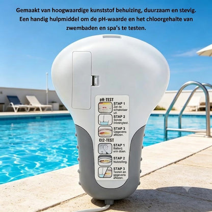 Digitale zwembadtester voor pH en chloor