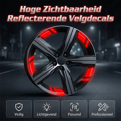 Reflecterende velgstrepen voor autowielen