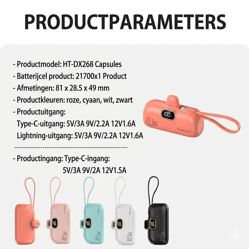 5000mAh Mini Draagbare Telefoon Powerbank