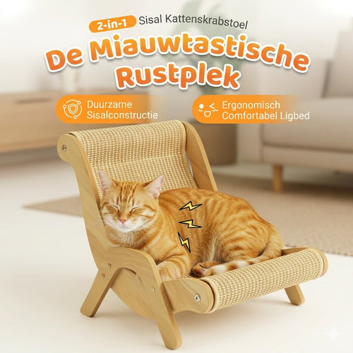 2-in-1 Sisal krabpaal voor katten