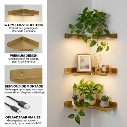 Verlichte Wandplank