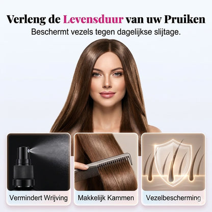 Haarspray voor het steil maken en gladmaken van pruiken