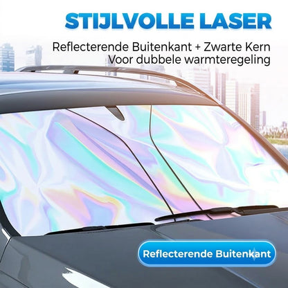 Zonnescherm voor de autoruit met reflecterende aluminium coating tegen extreme hitte