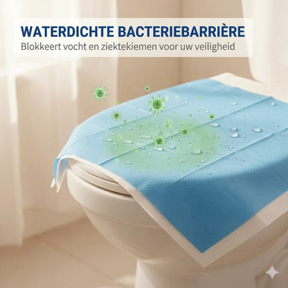 Set wegwerpbare, waterdichte toiletbrilhoezen