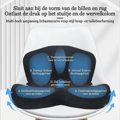 Antislip zitkussen van traagschuim
