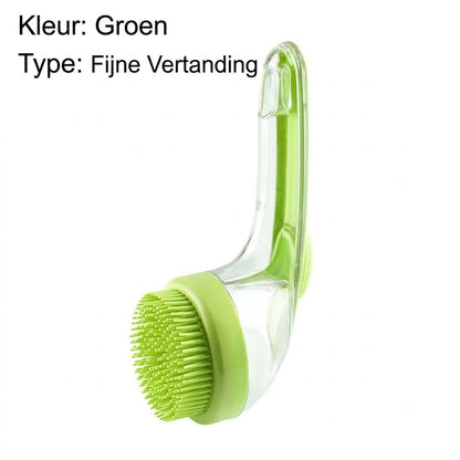 Huisdieren Badborstel met Lange Steel & Shampoodispenser