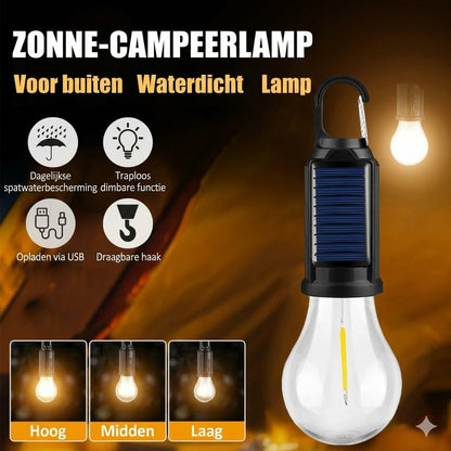 Zonne-energie tentverlichting（Via USB oplaadbare LED-kampeerlantaarn）