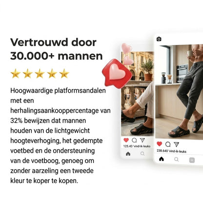 Cloud-sandalen met dikke antislipzool voor here