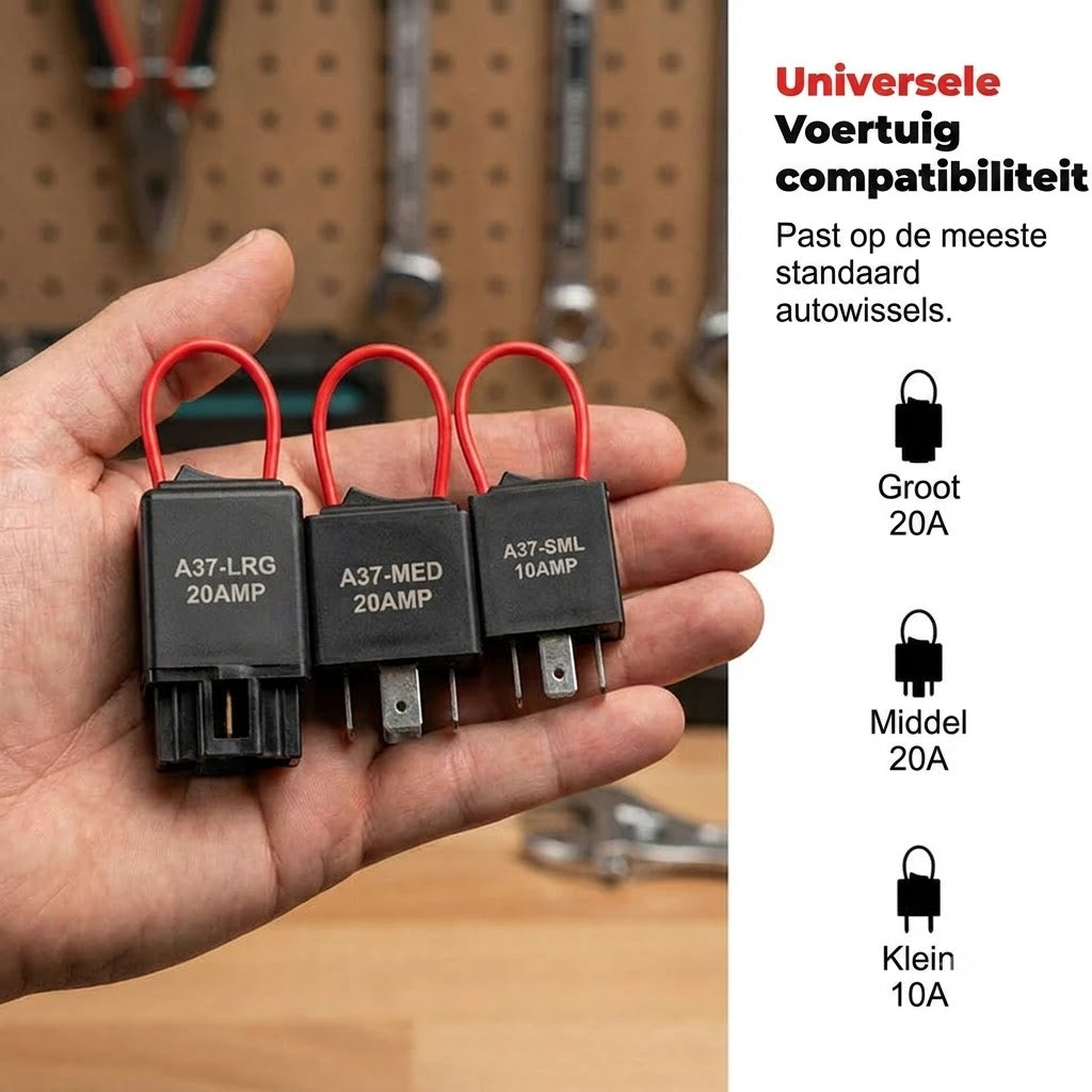 Testset voor autorelais met startkabels