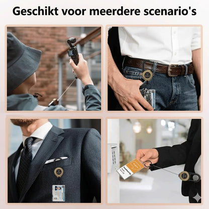 Nieuwe multifunctionele 3-in-1 karabijnhaak met intrekbare koordhouder