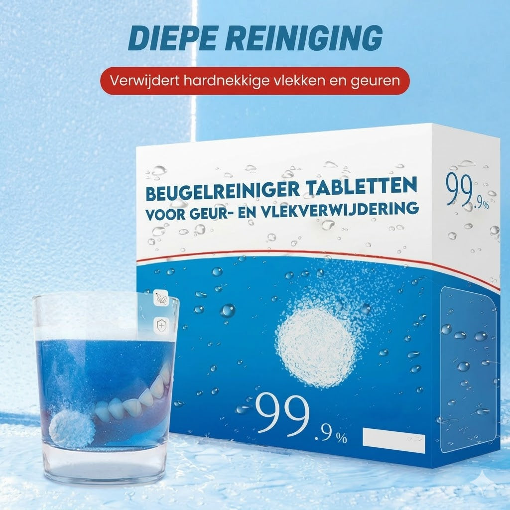 Reiniger Tabletten voor Beugels tegen Geur & Vlekken（10 Stuks Per Set）
