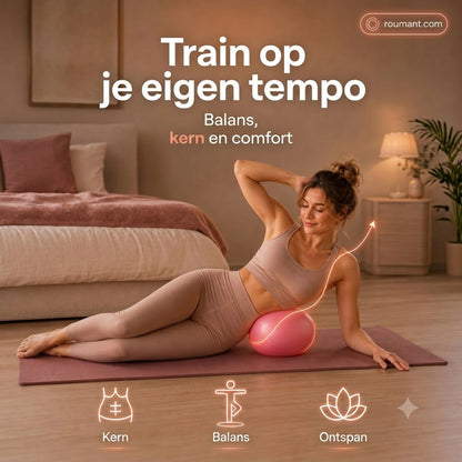 Pilatesbal 15 cm – explosieveilig, honingraat antislip, draagbaar