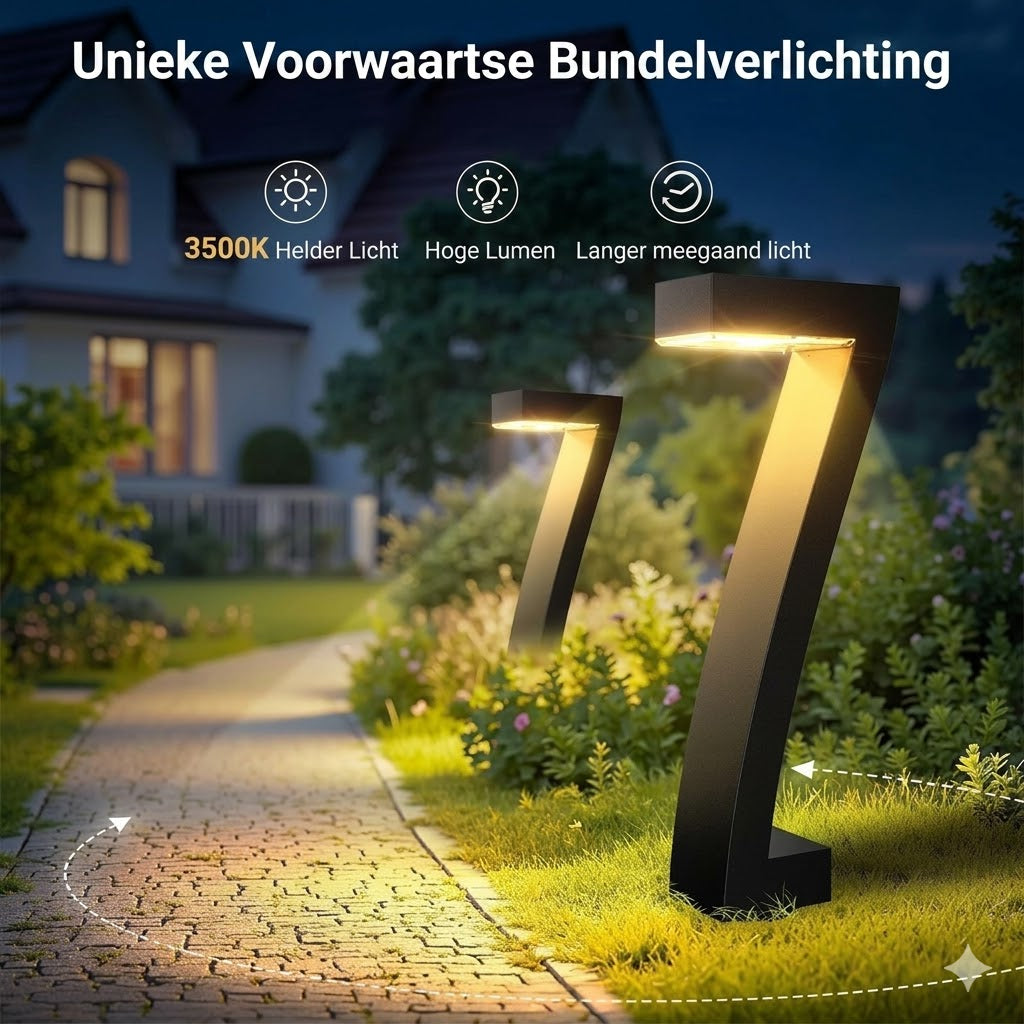 Creatieve, waterdichte padverlichting op zonne-energie