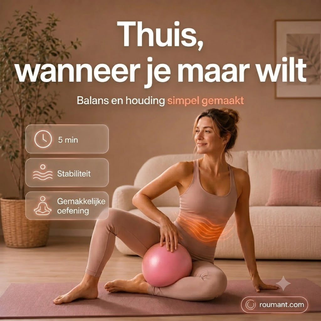 Pilatesbal 15 cm – explosieveilig, honingraat antislip, draagbaar