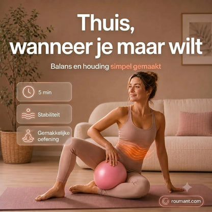 Pilatesbal 15 cm – explosieveilig, honingraat antislip, draagbaar