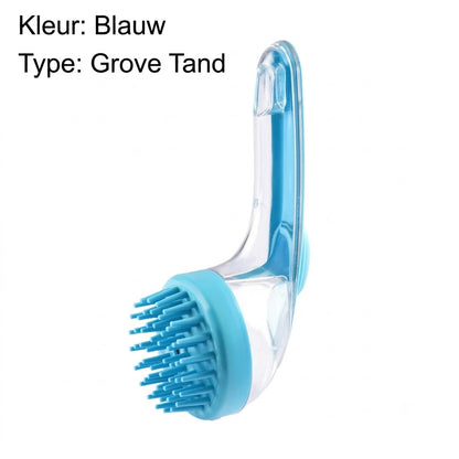 Huisdieren Badborstel met Lange Steel & Shampoodispenser