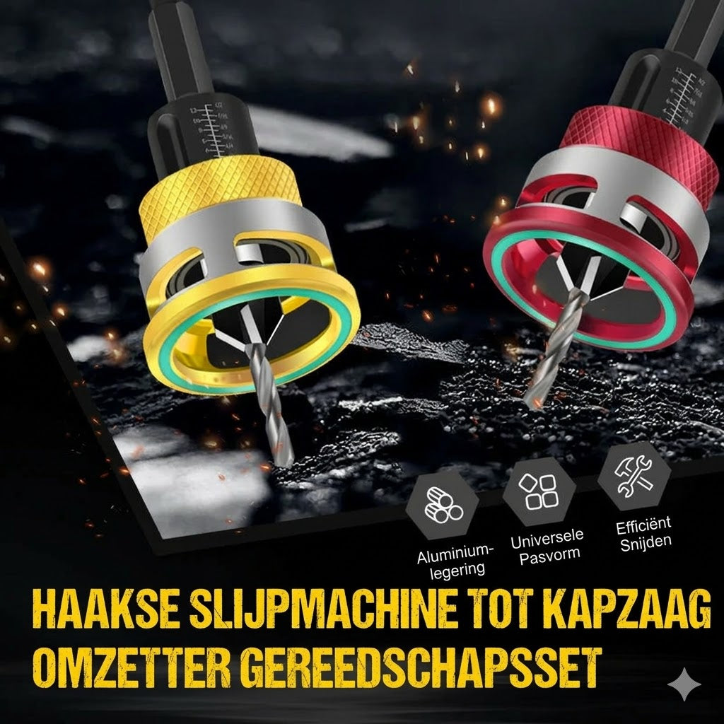 4-Delige Hout Verzinkboor Set met Dieptestop