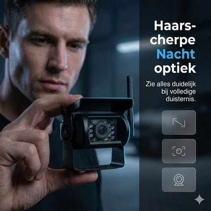 Hoogwaardig draadloos achteruitrijcamera-systeem met een 7-inch breedbeeldmonitor