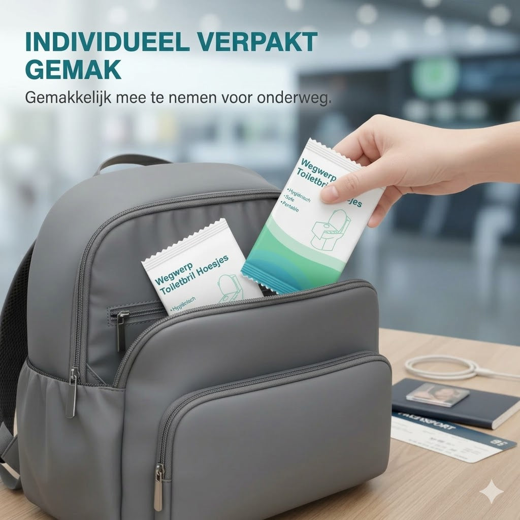Set wegwerpbare, waterdichte toiletbrilhoezen