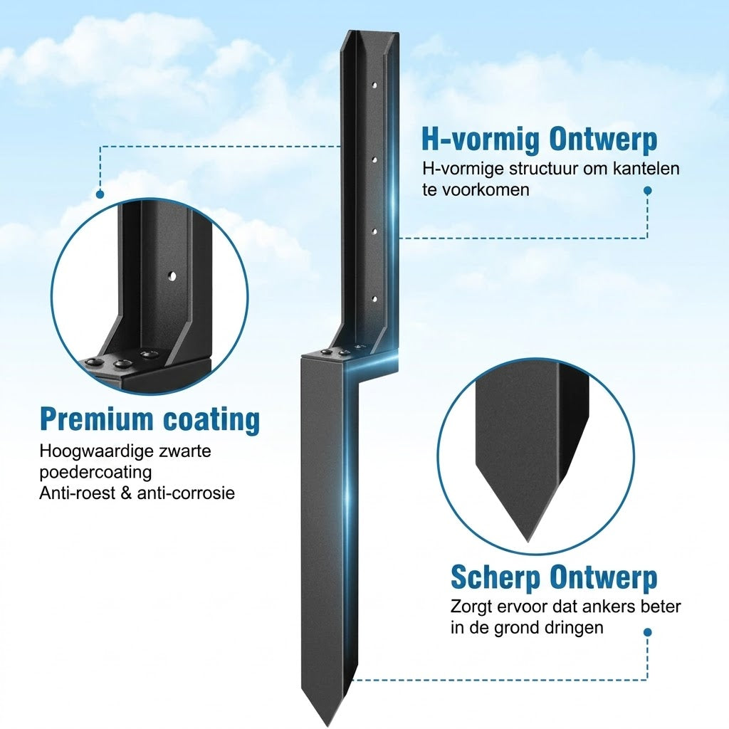 Reparatieset voor Zware Afrasteringspalen