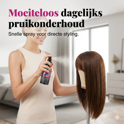 Haarspray voor het steil maken en gladmaken van pruiken